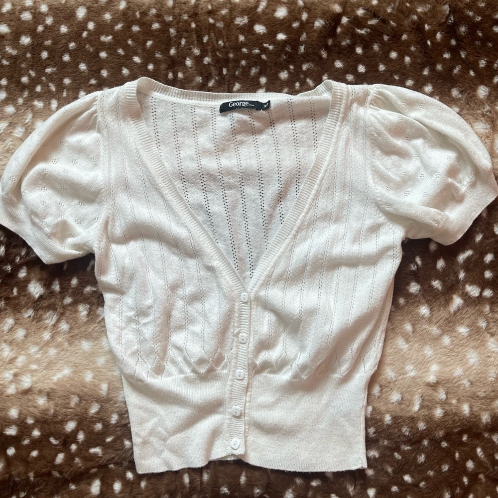 George pointelle button up cardigan